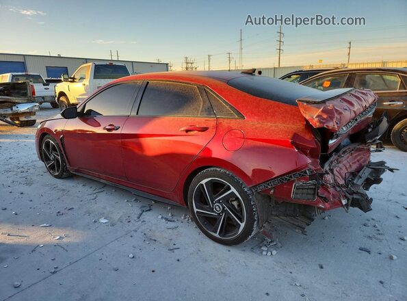 KMHLR4AF8MU191139 2021 HYUNDAI ELANTRA Red Rear left
