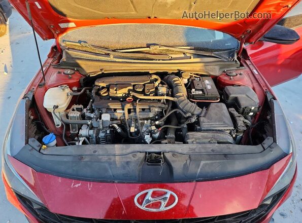 KMHLR4AF8MU191139 2021 HYUNDAI ELANTRA Red Rear interior view