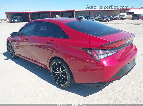 KMHLR4AFXMU105619 2021 HYUNDAI ELANTRA Красный Задняя левая четверть