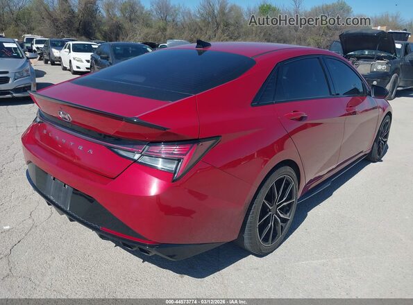 KMHLR4AFXMU105619 2021 HYUNDAI ELANTRA Красный Задняя правая четверть