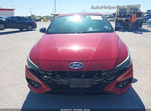 KMHLR4AFXMU105619 2021 HYUNDAI ELANTRA Красный Вид щитка приборов