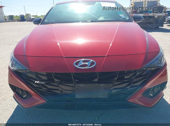 KMHLR4AFXMU105619 2021 HYUNDAI ELANTRA Красный Вид спереди