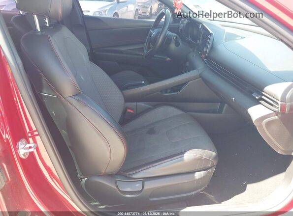 KMHLR4AFXMU105619 2021 HYUNDAI ELANTRA Красный Вид салона спереди