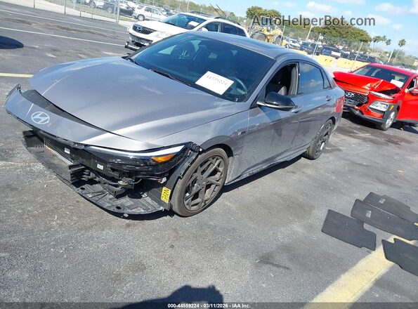 KMHLR4DF5RU810315 2024 HYUNDAI ELANTRA Gray წინა მარცხენა ხედი სამი მეოთხედიდან