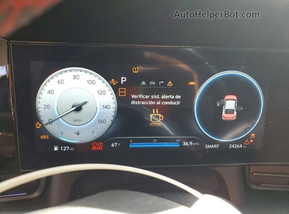 KMHLR4DF9RU795642 2024 HYUNDAI ELANTRA Gray Instrument cluster view
