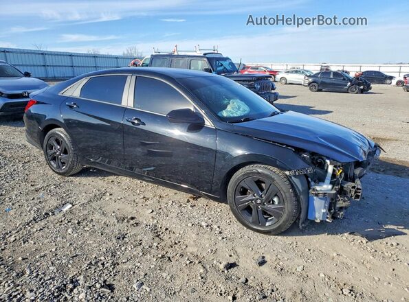 KMHLS4AG6MU069599 2021 HYUNDAI ELANTRA Черный Передняя правая четверть
