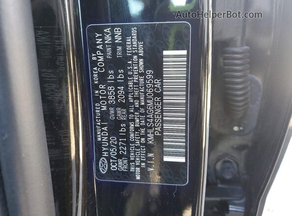 KMHLS4AG6MU069599 2021 HYUNDAI ELANTRA Черный Вид подкапотного пространства
