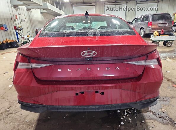 KMHLS4AG9MU211301 2021 HYUNDAI ELANTRA Red Rear view