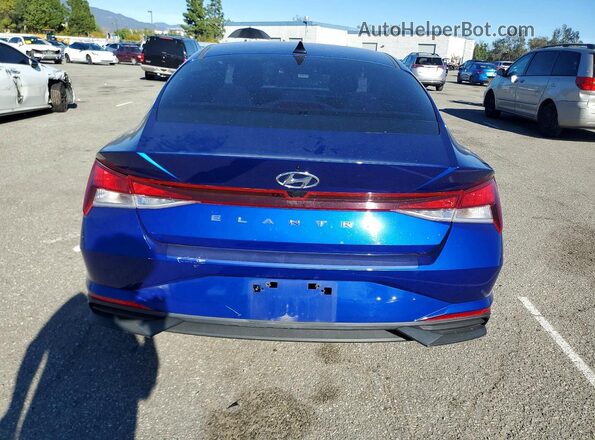 KMHLS4AGXNU347437 2022 HYUNDAI ELANTRA Синий Вид сзади