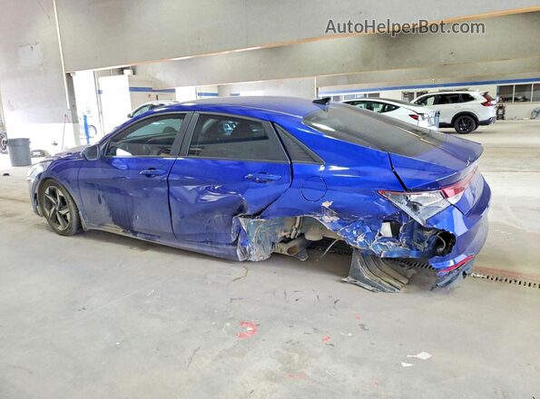 KMHLS4AGXPU506881 2023 HYUNDAI ELANTRA Blue უკანა მარცხენა