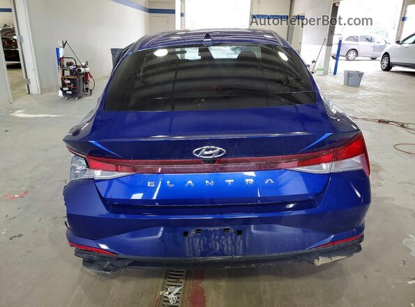 KMHLS4AGXPU506881 2023 HYUNDAI ELANTRA Blue უკანა ხედი