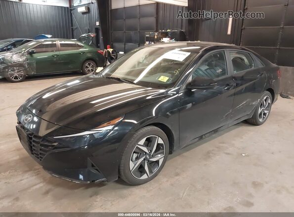 KMHLS4AGXPU556101 2023 HYUNDAI ELANTRA Black Առջևի ձախ երեք քառորդ տեսարան
