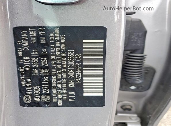 KMHLS4DG1SU036681 2025 HYUNDAI ELANTRA Серый Вид подкапотного пространства