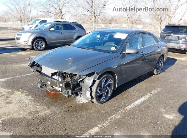 KMHLS4DG2SU073092 2025 HYUNDAI ELANTRA Gray Առջևի ձախ երեք քառորդ տեսարան