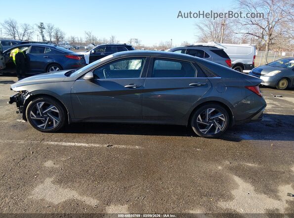 KMHLS4DG2SU073092 2025 HYUNDAI ELANTRA Gray Սալոնի 360 աստիճան տեսք