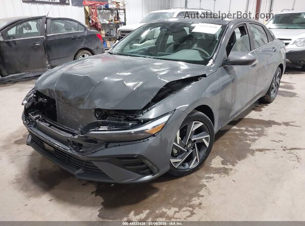 KMHLS4DG6SU031007 2025 HYUNDAI ELANTRA Gray Առջևի ձախ երեք քառորդ տեսարան