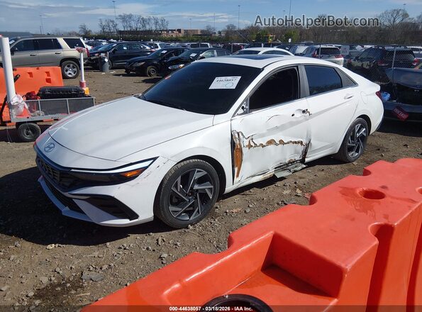 KMHLS4DG7RU806098 2024 HYUNDAI ELANTRA White წინა მარცხენა ხედი სამი მეოთხედიდან