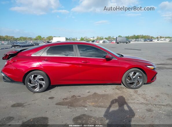 KMHLS4DG9RU709713 2024 HYUNDAI ELANTRA Red Widok wnętrza z tyłu