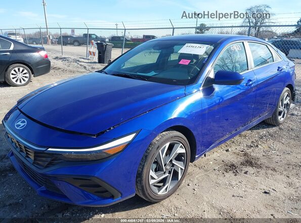 KMHLS4DGXSU031852 2025 HYUNDAI ELANTRA Blue Առջևի ձախ երեք քառորդ տեսարան