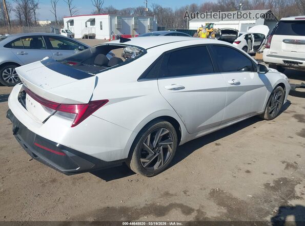 KMHLS4DGXSU070490 2025 HYUNDAI ELANTRA Белый Задняя правая четверть