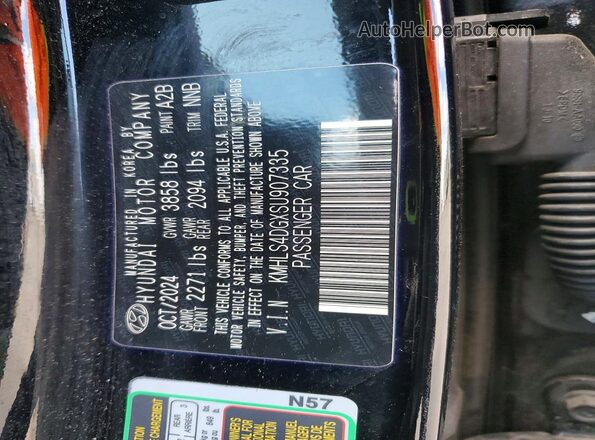 KMHLS4DGXSU907335 2025 HYUNDAI ELANTRA Black Вид підкапотного простору