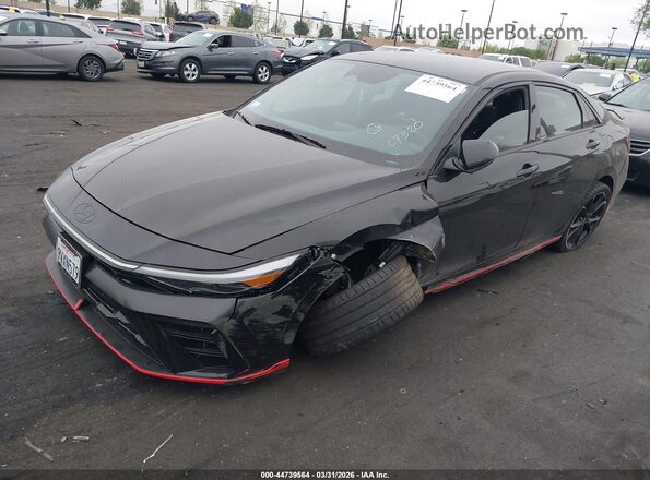KMHLW4DK2SU033720 2025 HYUNDAI ELANTRA N Black წინა მარცხენა ხედი სამი მეოთხედიდან