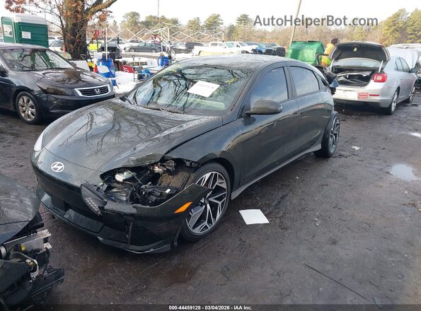 KMHM34AA3PA037731 2023 HYUNDAI IONIQ 6 Черный Передняя левая четверть