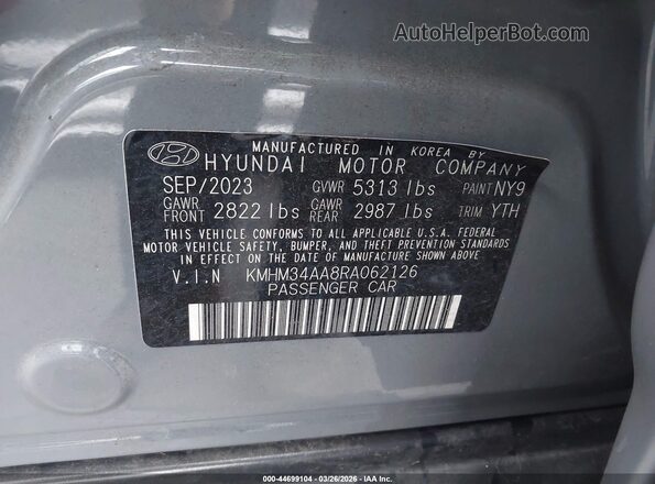 KMHM34AA8RA062126 2024 HYUNDAI IONIQ 6 Teal Շարժիչի բաժամունքի տեսք