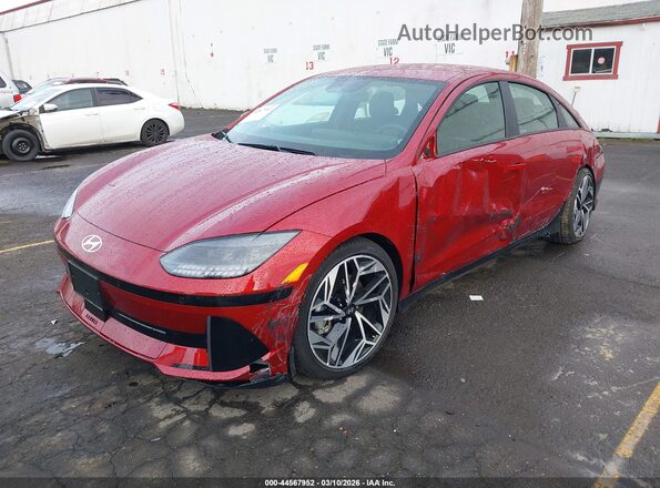 KMHM34AC6RA080271 2024 HYUNDAI IONIQ 6 Red Przód lewy