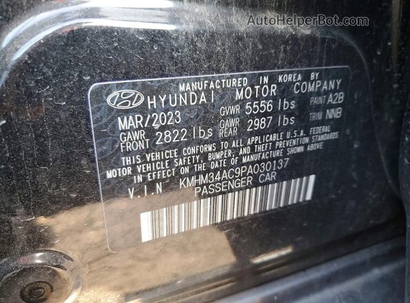 KMHM34AC9PA030137 2023 HYUNDAI IONIQ Black ძრავის განყოფილების ხედი