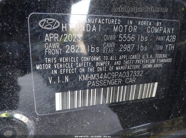 KMHM34AC9PA037332 2023 HYUNDAI IONIQ 6 Черный Вид подкапотного пространства