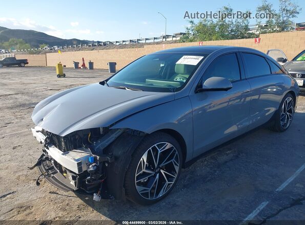 KMHM54AAXSA116719 2025 HYUNDAI IONIQ 6 Gray წინა მარცხენა ხედი სამი მეოთხედიდან
