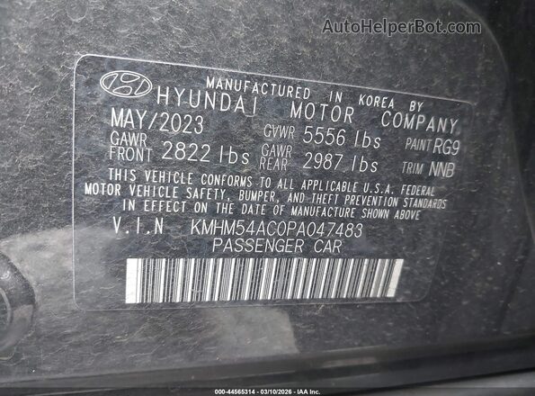 KMHM54AC0PA047483 2023 HYUNDAI IONIQ 6 Black 