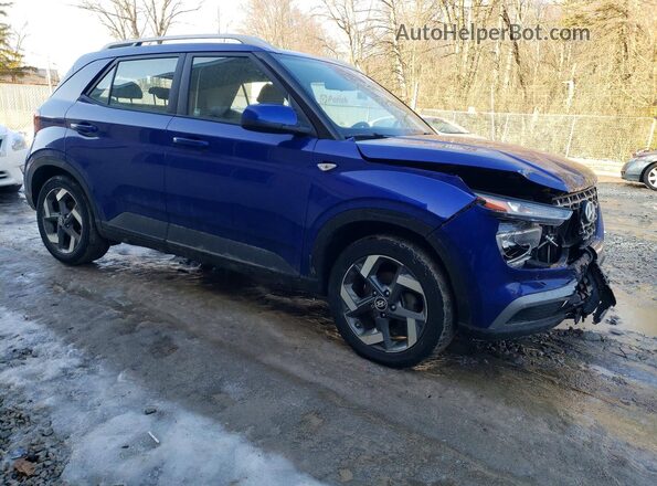 KMHRC8A38MU081734 2021 HYUNDAI VENUE Blue Przód prawy