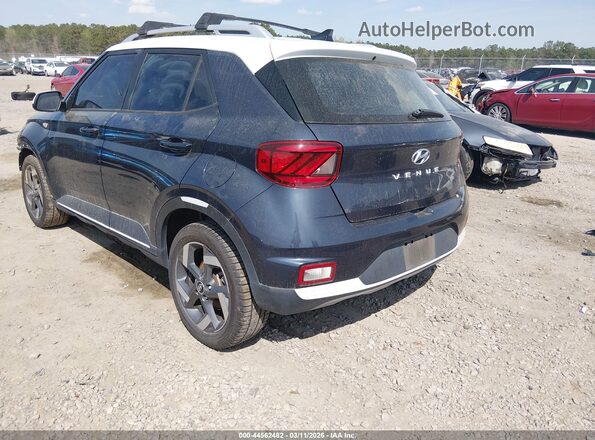 KMHRC8A39MU111498 2021 HYUNDAI VENUE Dark Blue Задня ліва чверть