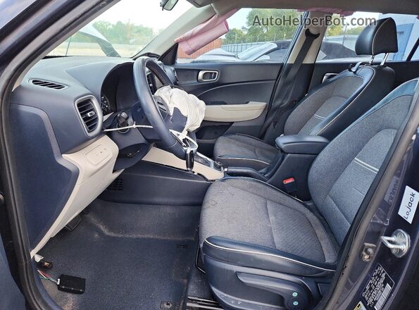 KMHRC8A39MU127748 2021 HYUNDAI VENUE Blue Widok wnętrza z przodu