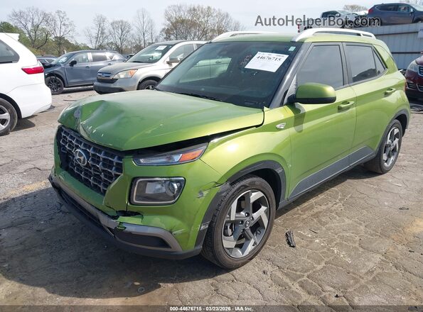 KMHRC8A39RU289595 2024 HYUNDAI VENUE Green წინა მარცხენა ხედი სამი მეოთხედიდან