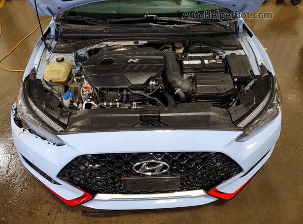 KMHT36AHXMU009374 2021 HYUNDAI VELOSTER Blue უკანა სალონის ხედი