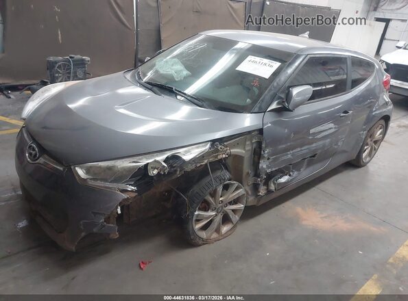 KMHTC6AD0HU306317 2017 HYUNDAI VELOSTER Gray Передня ліва чверть