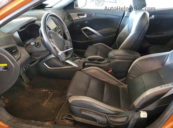 KMHTC6AE0GU254808 2016 HYUNDAI VELOSTER Orange Widok wnętrza z przodu