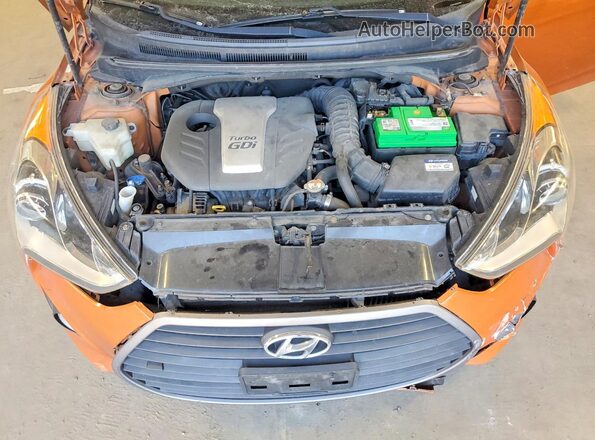 KMHTC6AE5GU269594 2016 HYUNDAI VELOSTER Оранжевый Вид задней части салона