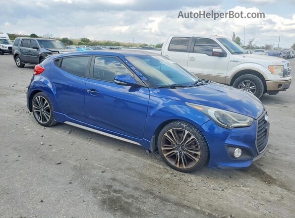 KMHTC6AE7GU274490 2016 HYUNDAI VELOSTER Синий Передняя правая четверть