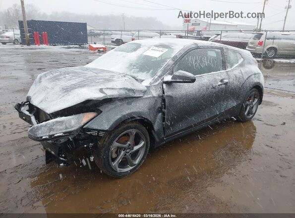 KMHTG6AF4KU017941 2019 HYUNDAI VELOSTER Gray წინა მარცხენა ხედი სამი მეოთხედიდან