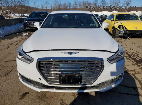 KMTF34JA9KU058699 2019 GENESIS G90 White Vista frontal