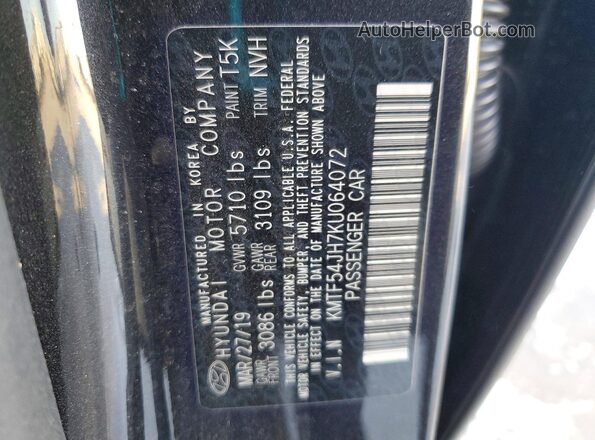 KMTF54JH7KU064072 2019 GENESIS G90 Black 