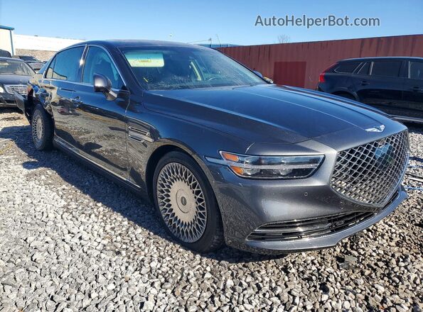 KMTF54PH0MU084819 2021 GENESIS G90 Gray Front right