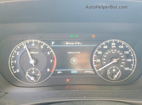 KMTF54PH0MU084819 2021 GENESIS G90 Gray Instrument cluster view