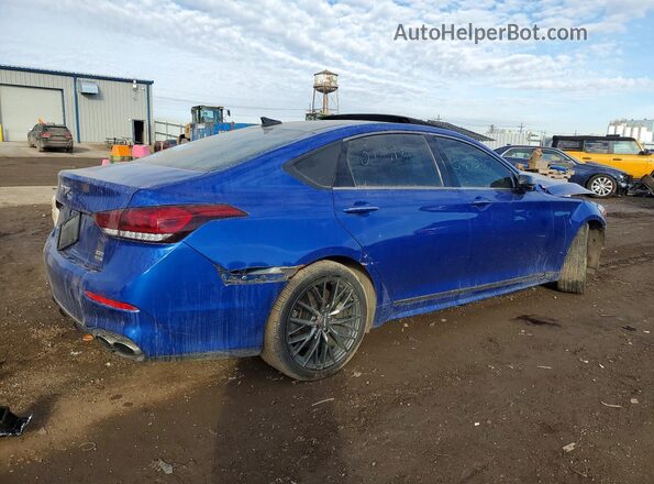 KMTFN4JB5LU329567 2020 GENESIS G80 Blue Trasero derecho
