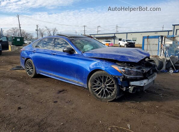 KMTFN4JB5LU329567 2020 GENESIS G80 Blue Delantero derecho