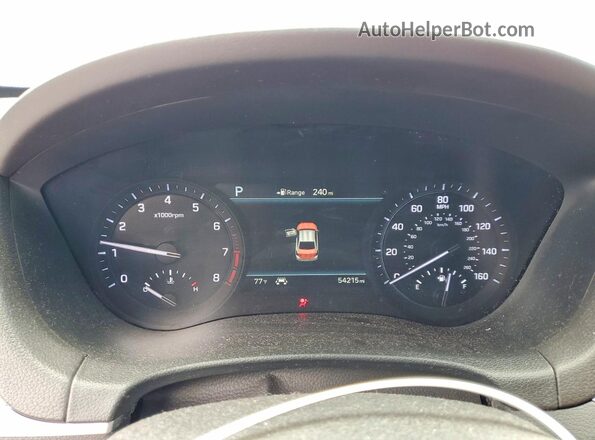 KMTFN4JB5LU331898 2020 GENESIS G80 Blue Instrument cluster view